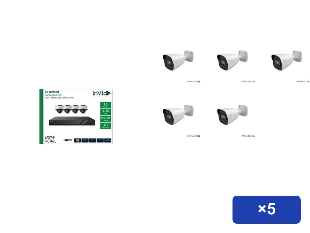 InVid 5-Camera Security System (4MP + NVR)