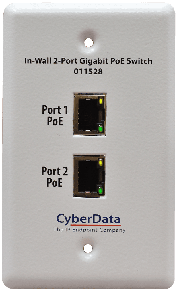 CyberData 011528 In-Wall Gigabit PoE Switch